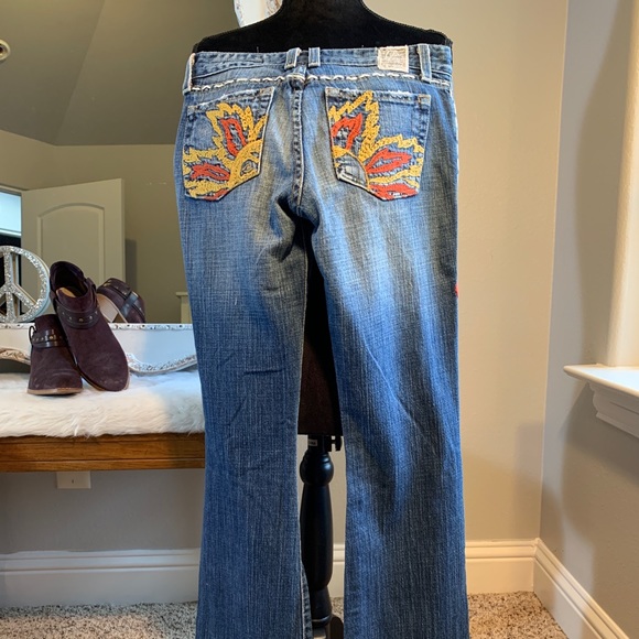 Chip & Pepper Vintage Blazing Saddle Boho Jeans Size 25 - Picture 2 of 7